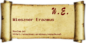 Wieszner Erazmus névjegykártya